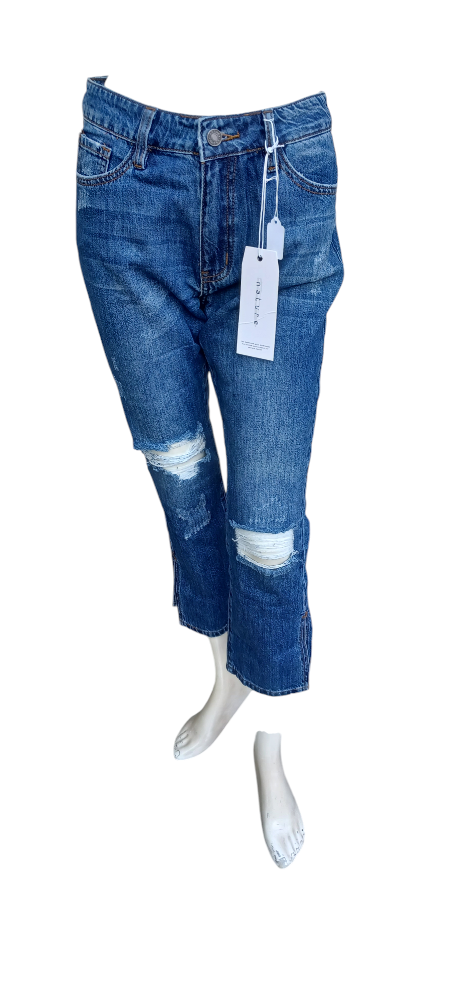 Sku 594031 Nature High Rise Straight Leg Ankle Crop Jeans Size 3/25