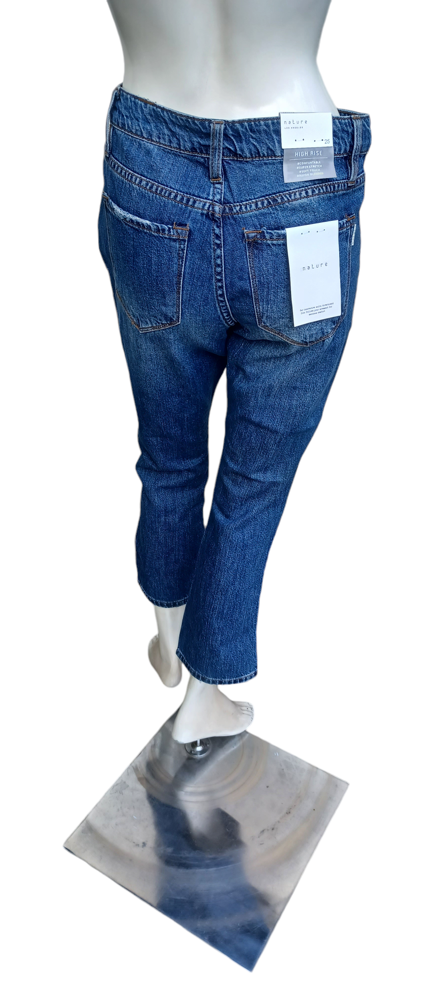 Sku 594031 Nature High Rise Straight Leg Ankle Crop Jeans Size 3/25