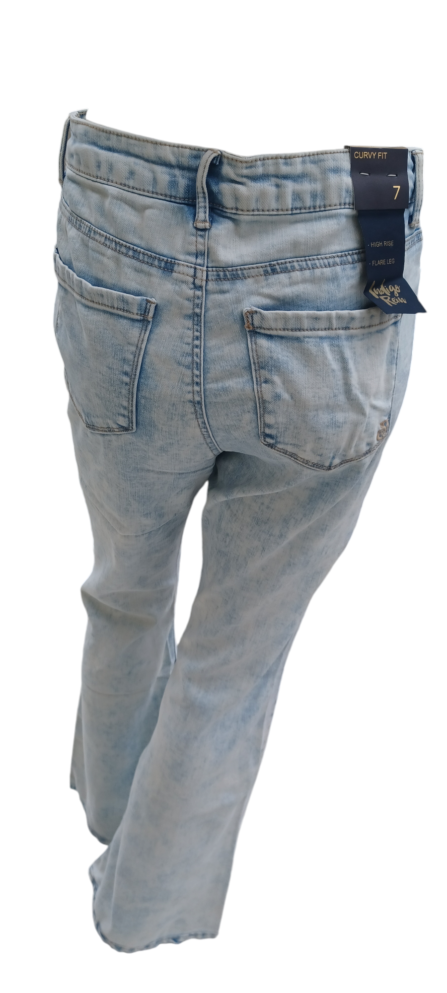 Sku 416336 Indigo Rein Curvy Flare Jeans Size 7, W27 L32-1/2