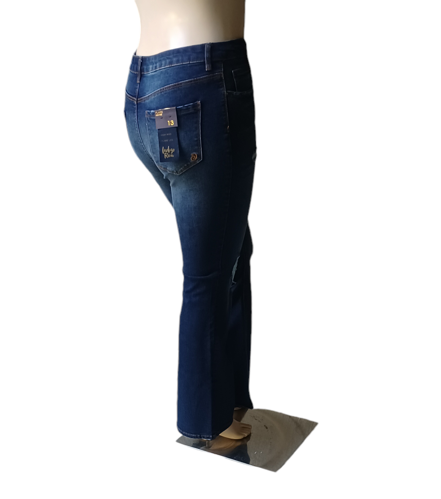 548517.....NWT.....Indigo Rein Flare High Rise Jeans Size 13