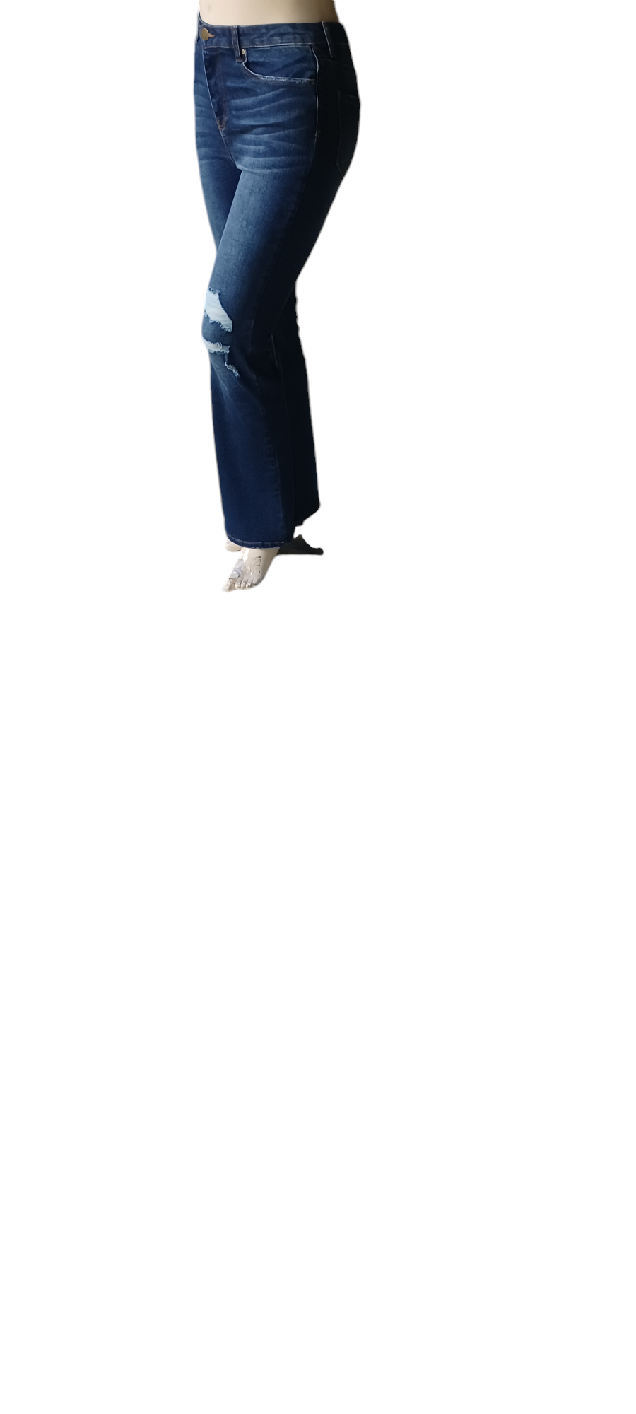 548517......Preowned Indigo Rein Flare High Rise Jeans Size 13