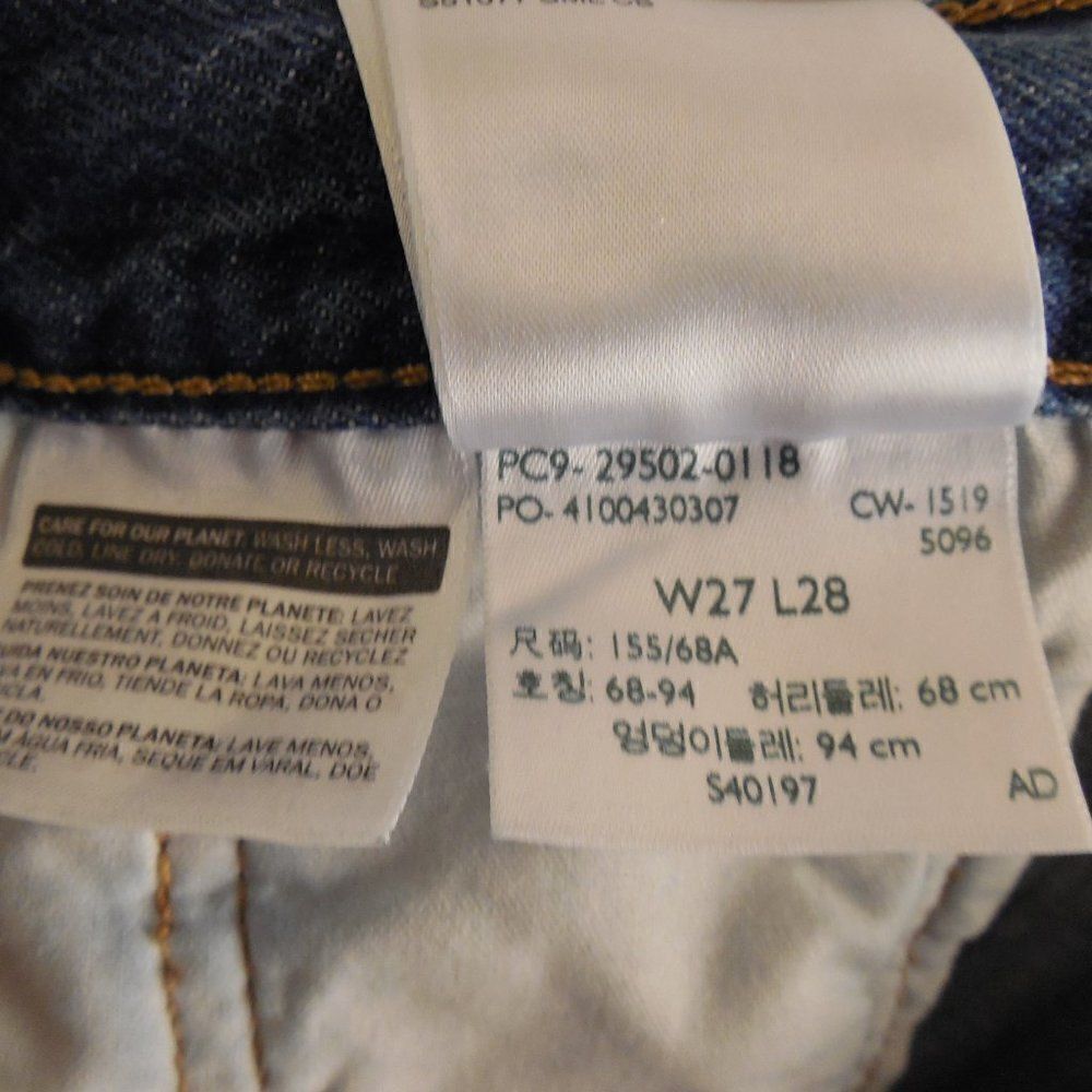 55403..Original Levis 501 Skinny Size W27 L28