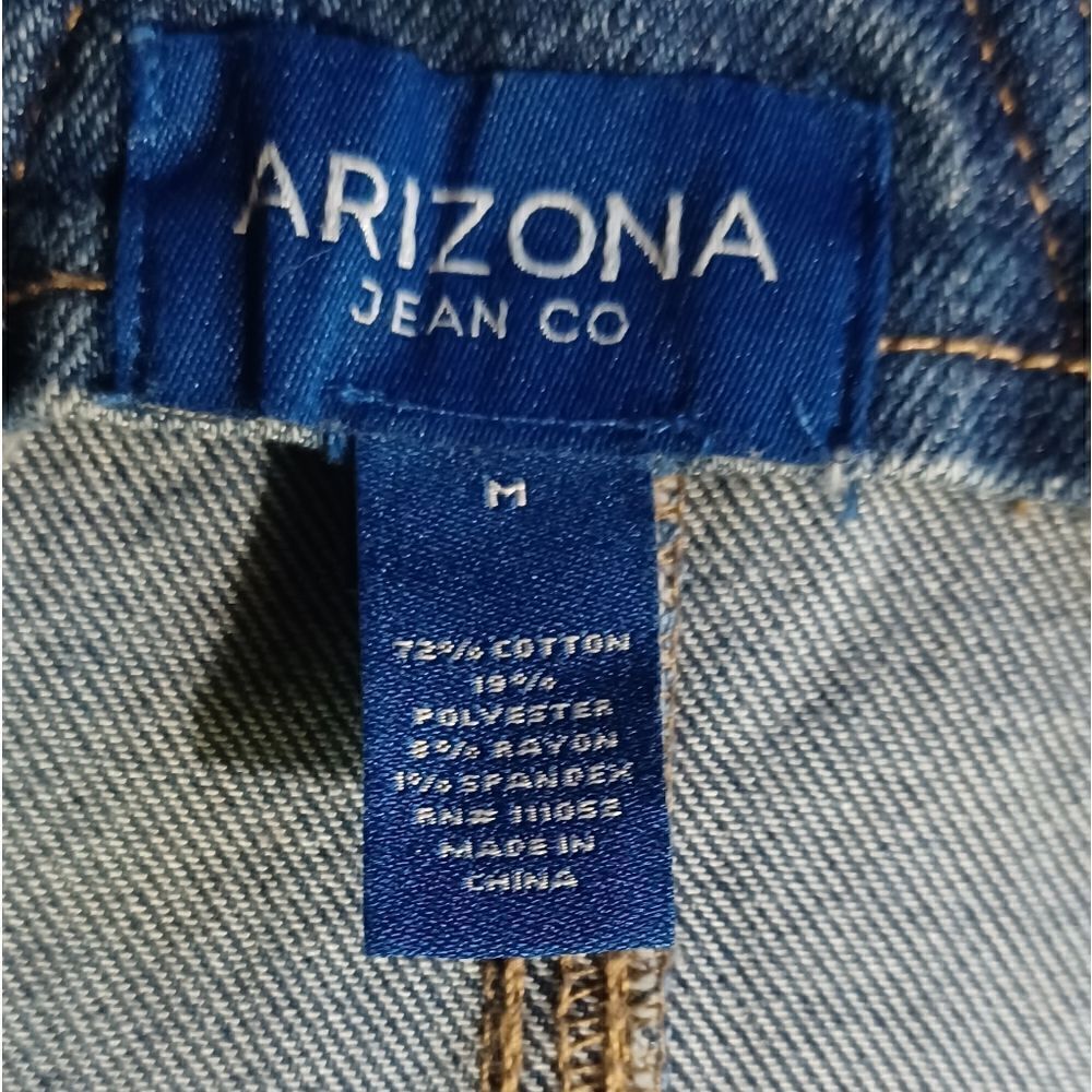 691348....Arizona Jean Company Denim Overall Skirt Size M, W30" 13"Rise
