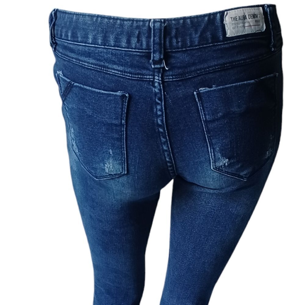 301148......Aura Denim Skinny Jeans Size 27, W26" 27"Inseam 7"Rise