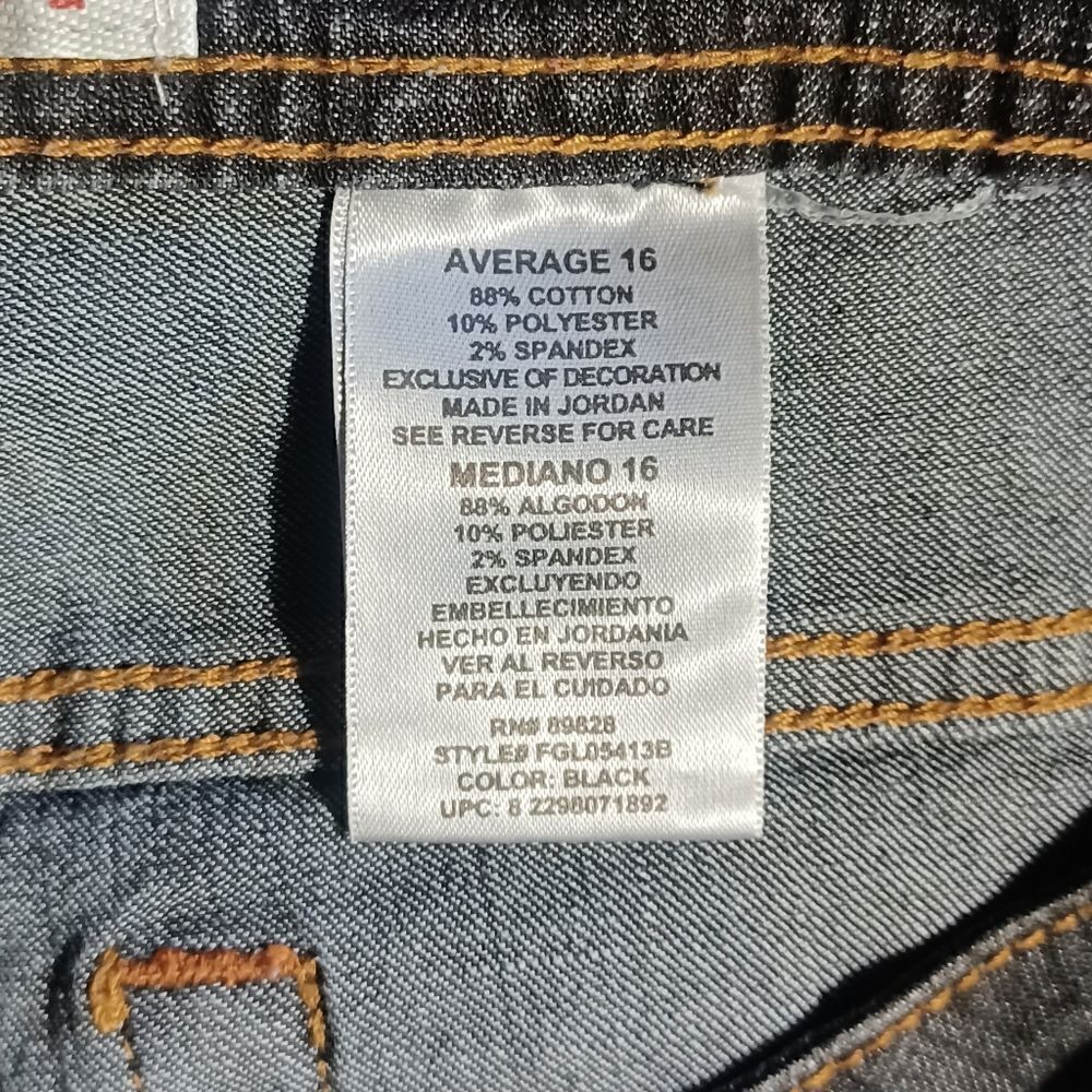 437021....Faded Glory Bootcut Jeans Size 16Avg, W34" 31"Inseam 10"Rise