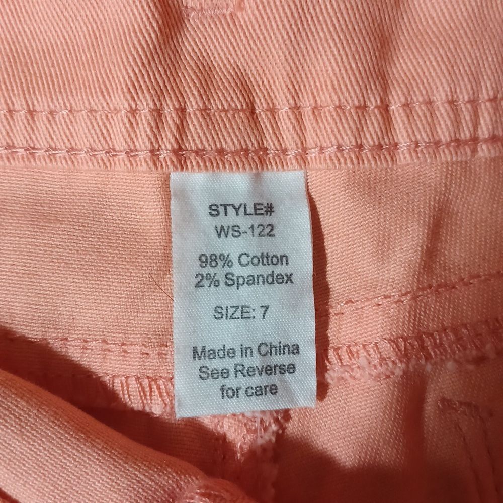 B28...Wet Seal Blue Asphalt Peach Color Shorts Size 7