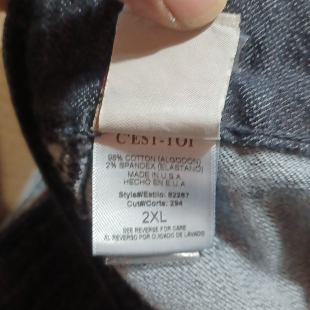 530848.....C'est Toi Bootcut Pants Size 2XL, W38" 32"Inseam 11"Rise