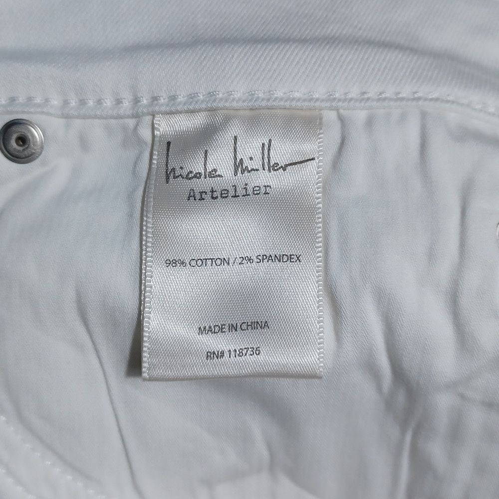 536627...Nicole Miller Pure White Skinny Jeans Size 30