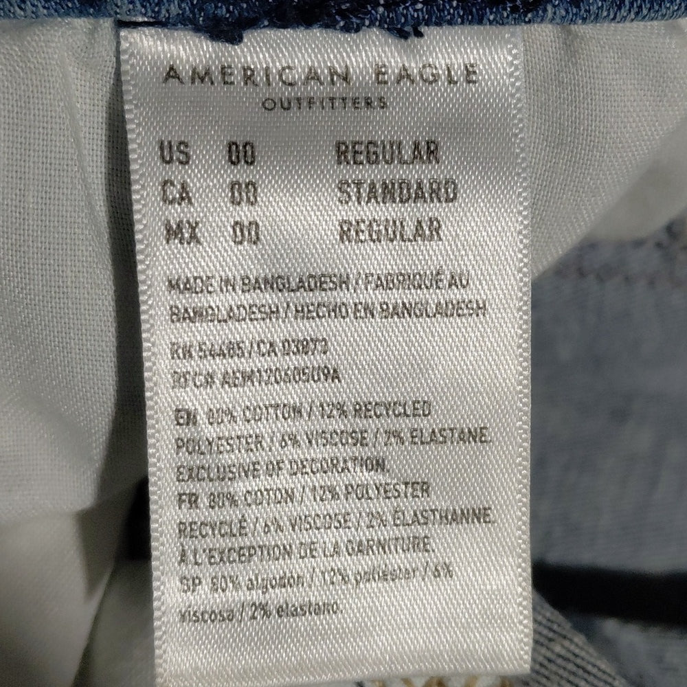 5001...American Eagle Jegging Size 00, W24", 27" Inseam 9" Rise