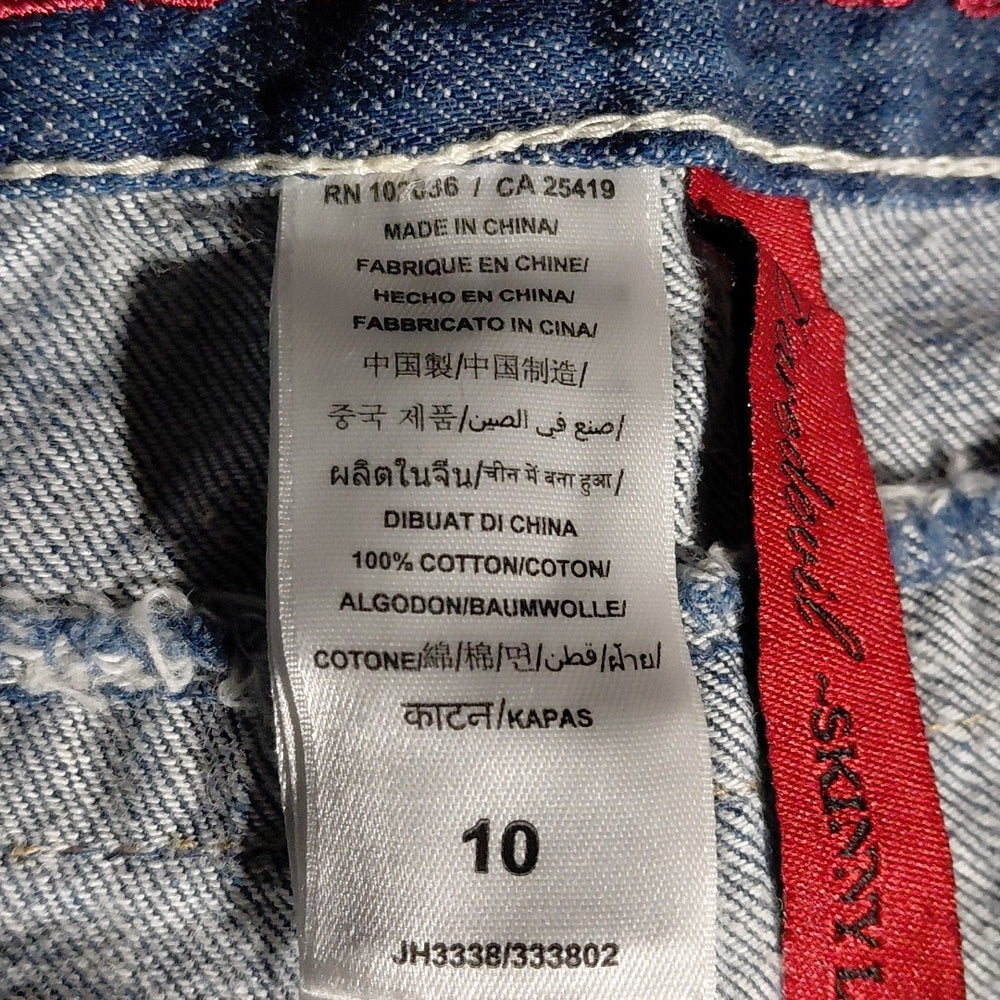 4113....Girls Guess Jeans Skinny Leg Jeans Size 10, W24, "25"Inseam 7"Rise