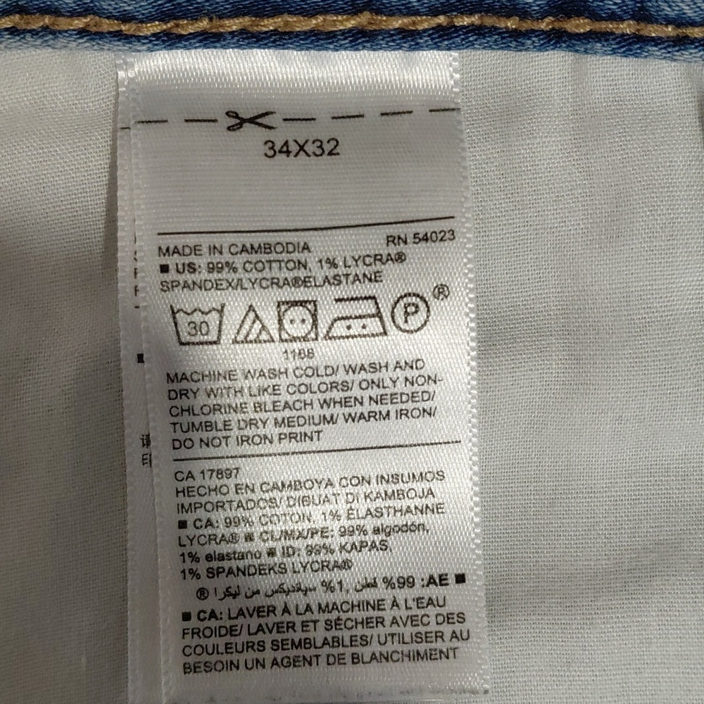 657632....Old Navy Men's Slim Straight leg Jeans Size 34X32, 10"Rise