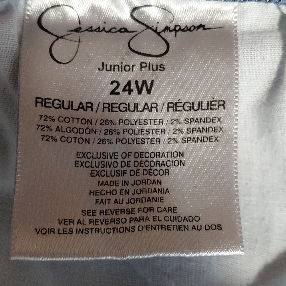 7004834....Jessica Simpson Skinny Jeans Size 24W, W42" 24"Inseam 10"Rise