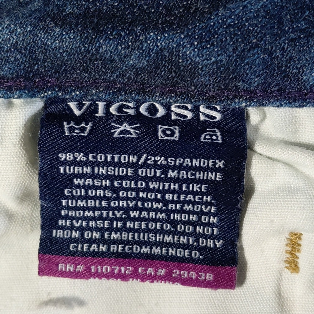 8166....Vigoss Skinny Jeans Size Waist 29 29"Inseam, 9" Rise