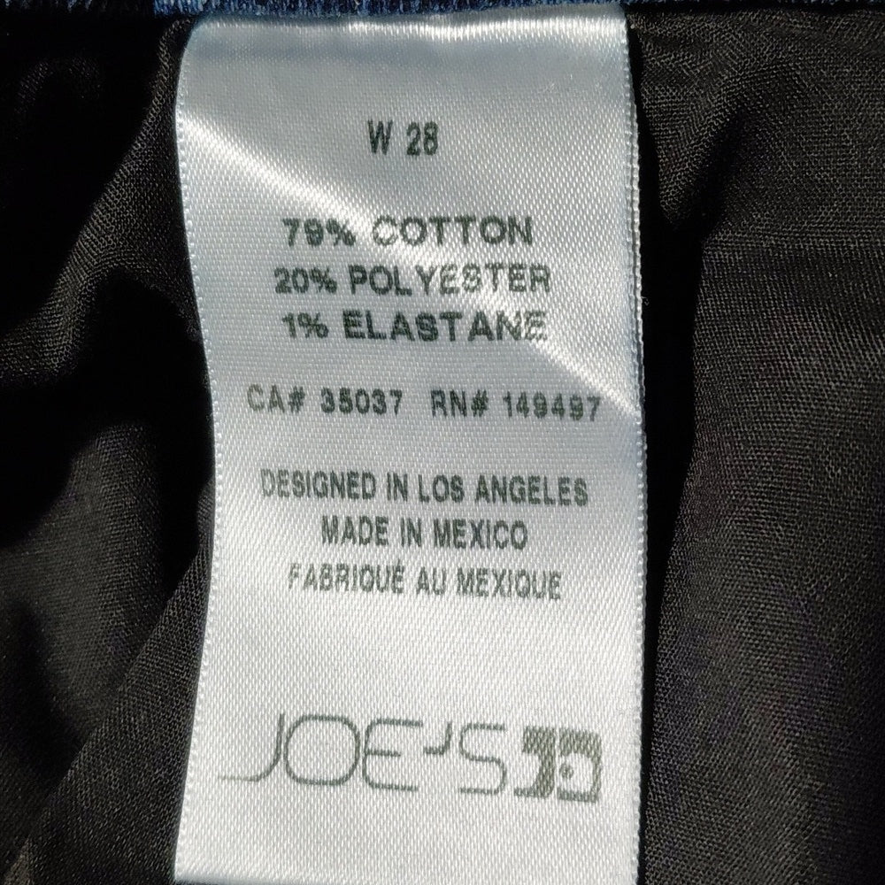 100734....Joe's Straight Leg Jeans Size 28, 28"Inseam 10" Rise