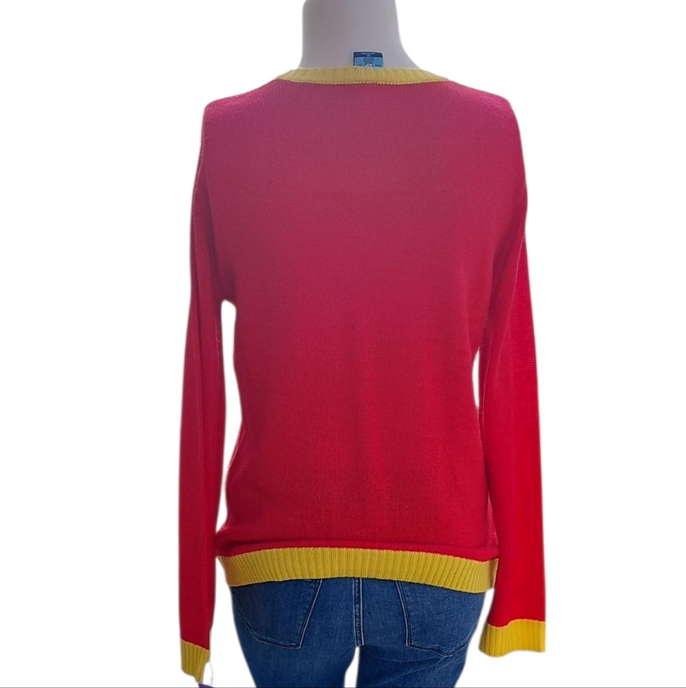 Festive Red Squirrel Sweater