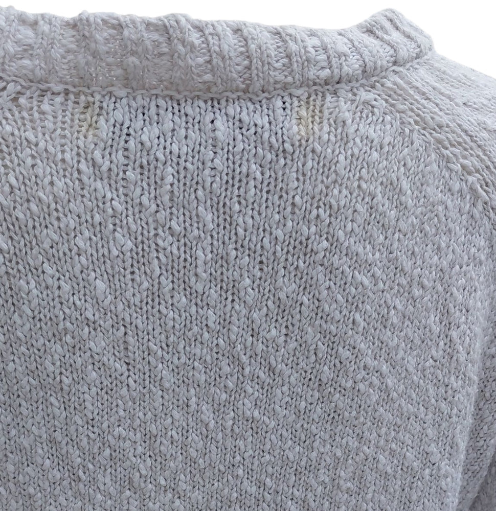Lovers + Friends V-Neck Lace-Up Sweater - Cream Size Medium