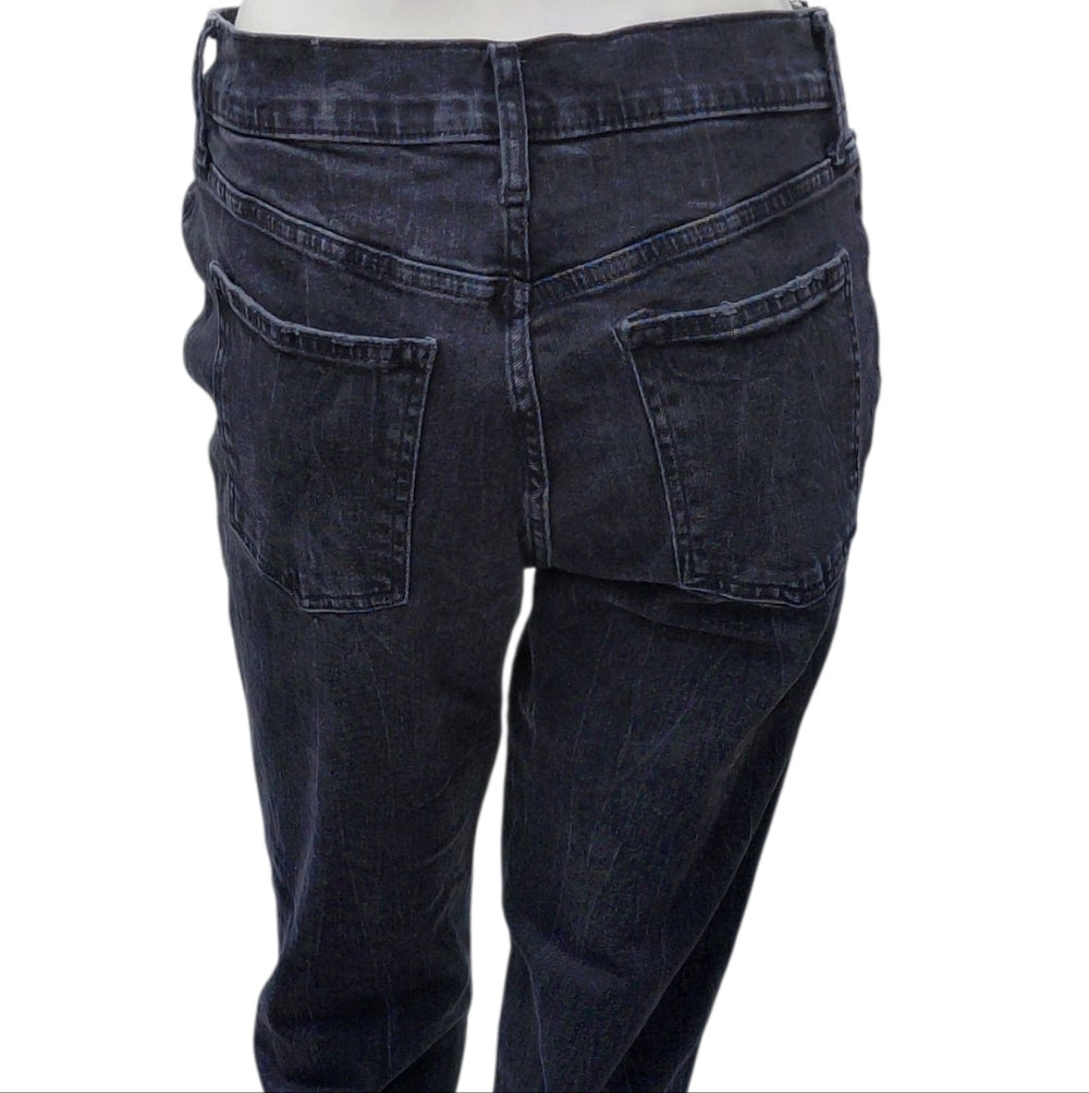93317...Women's Black Gap Girlfriend Jeans Size 6/28 Regular