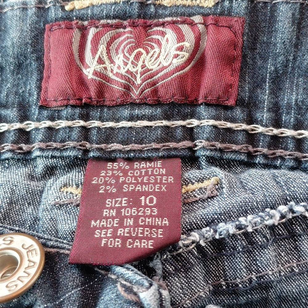 7042...Women's Angels Jeans Size 10, W28", 29" Inseam 8 1/2" Rise