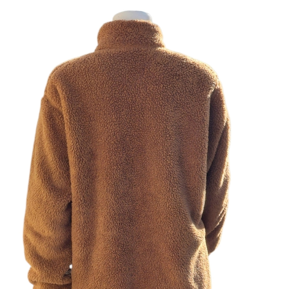 7067.....Cozy Brown Teddy Jacket