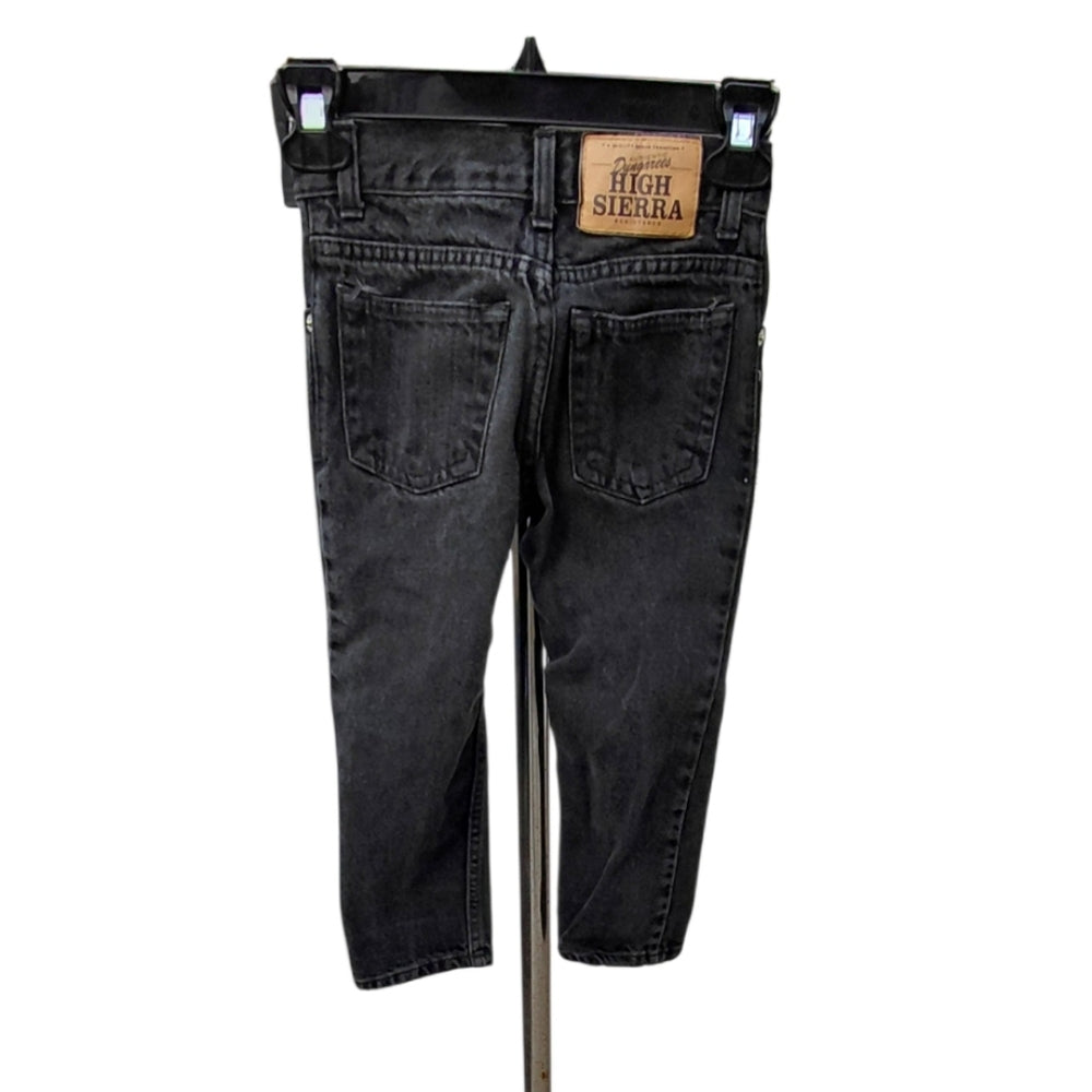 7094..Kids High Sierra Black Straight Leg Jeans Size 4