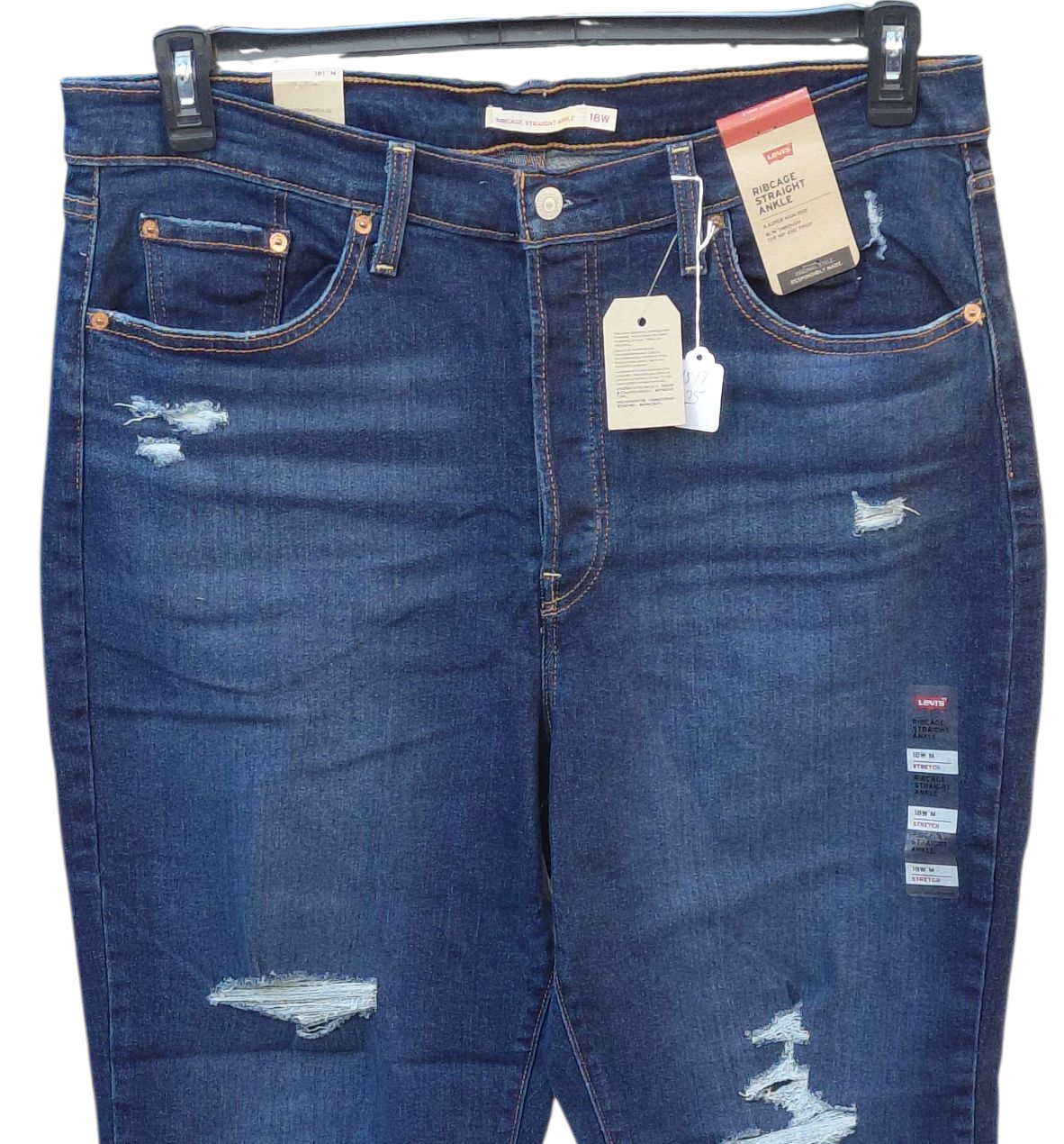 681835....NWT Levis Ribcage Straight leg Jeans Size 18W