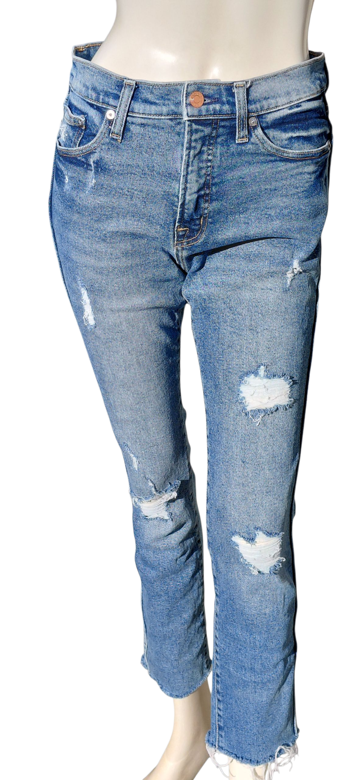 Sku 9317 Women's Preowned Gap1969 High Rise Slim Straight Jeans Size 29