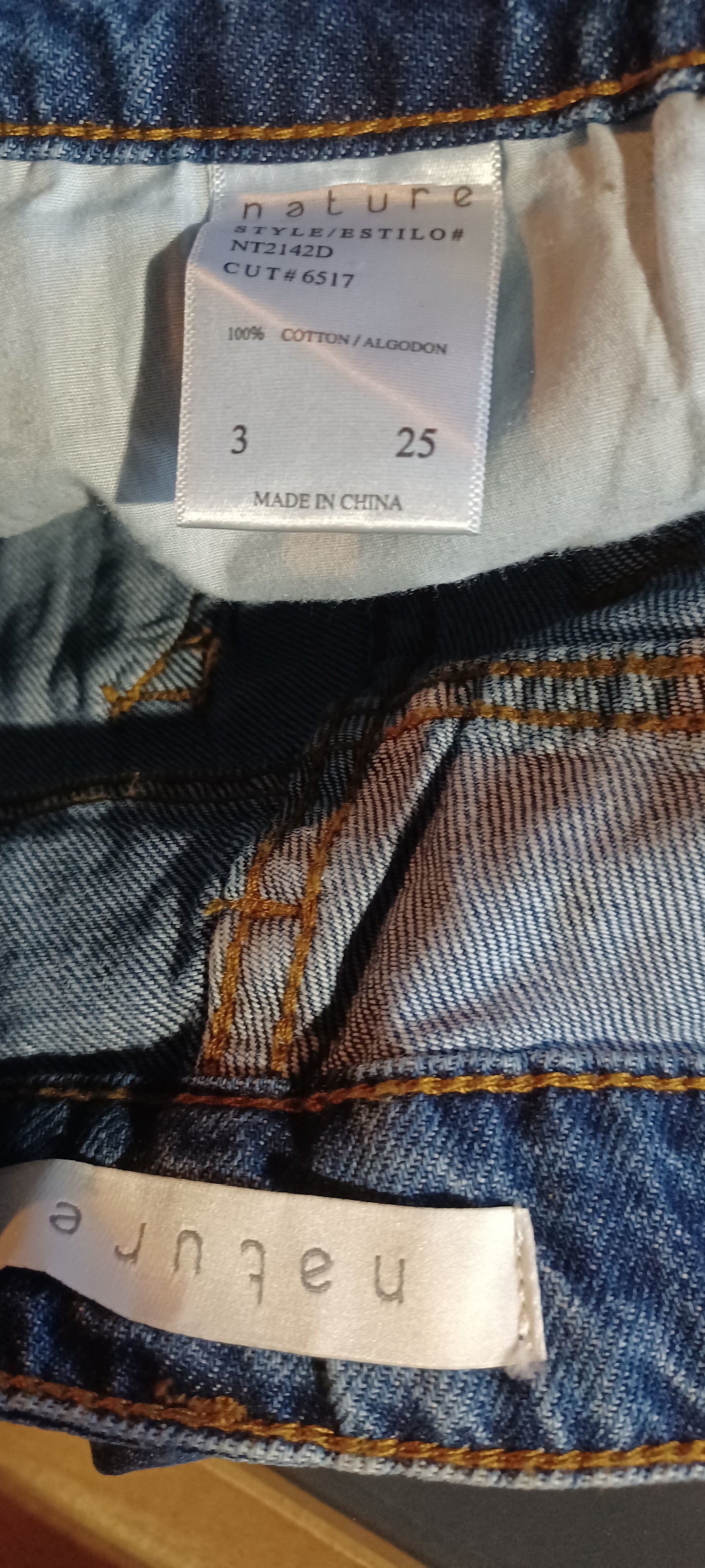 Sku 594031 Nature High Rise Straight Leg Ankle Crop Jeans Size 3/25