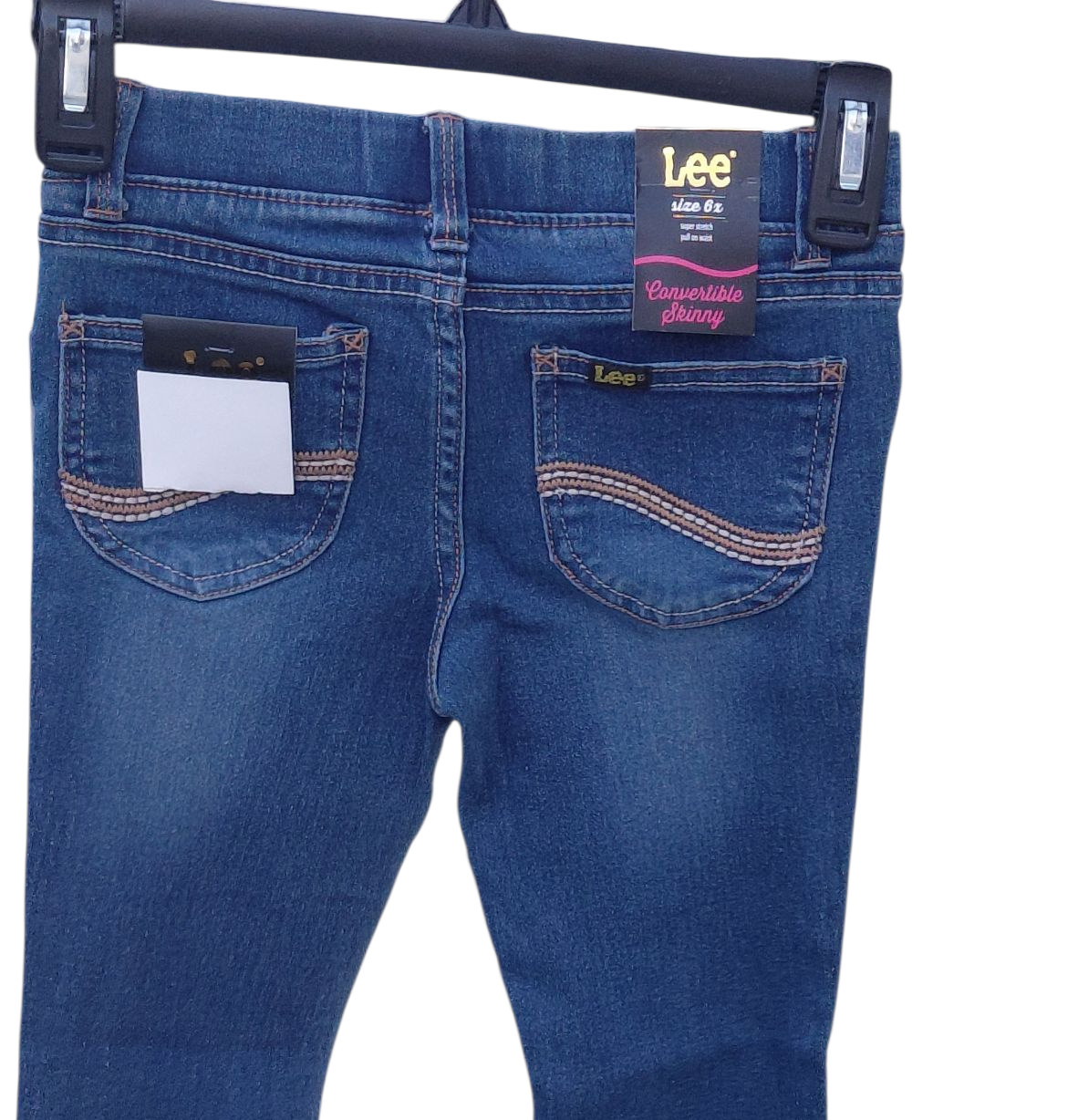 67727......NWT Girl's Lee Pull-On Denim Jeans Size 6X, W22" 21"Inseam 6"Rise