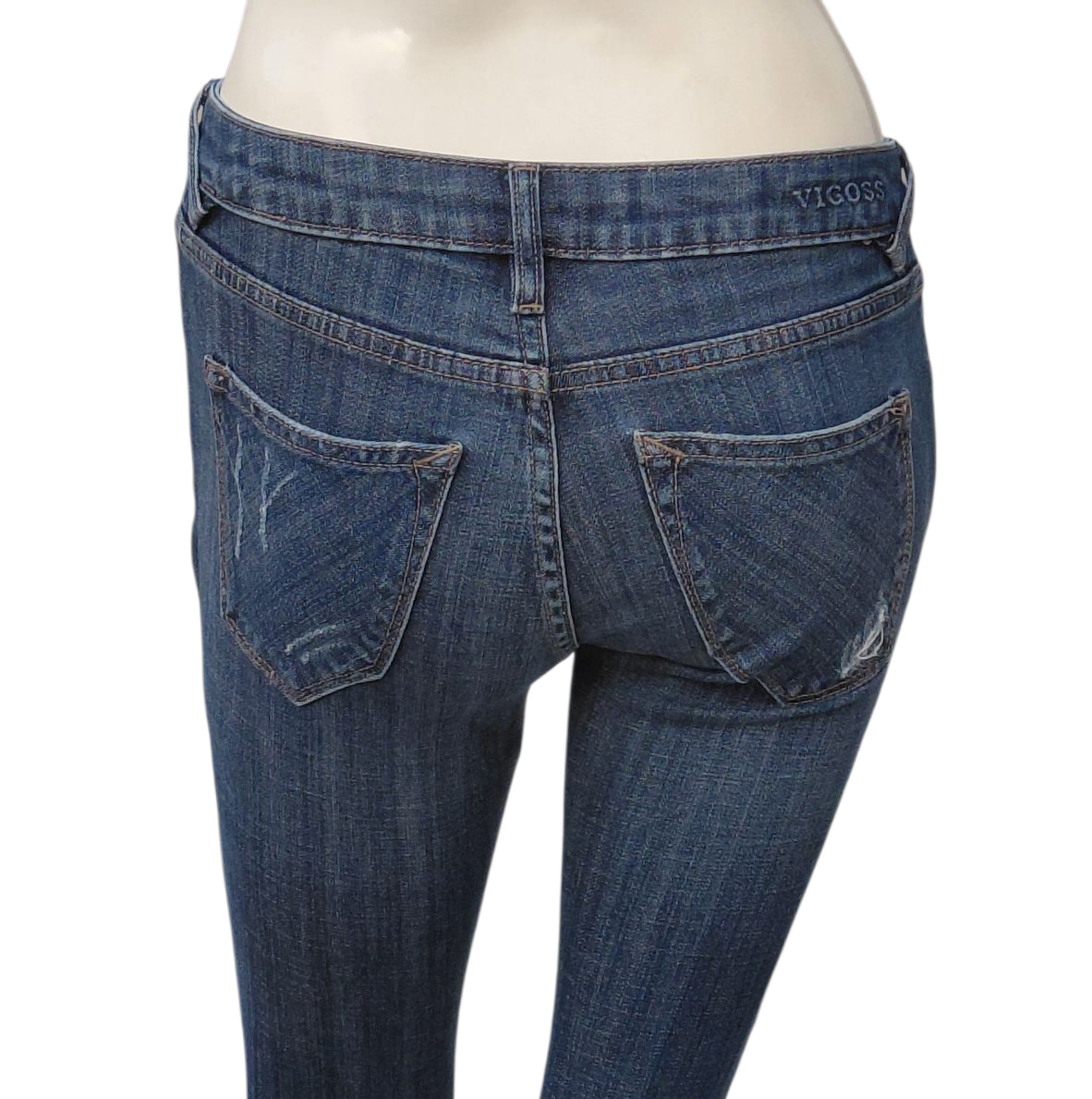 589813....Preowned Vigoss Skinny Jeans Size 24W L27, 7"Rise