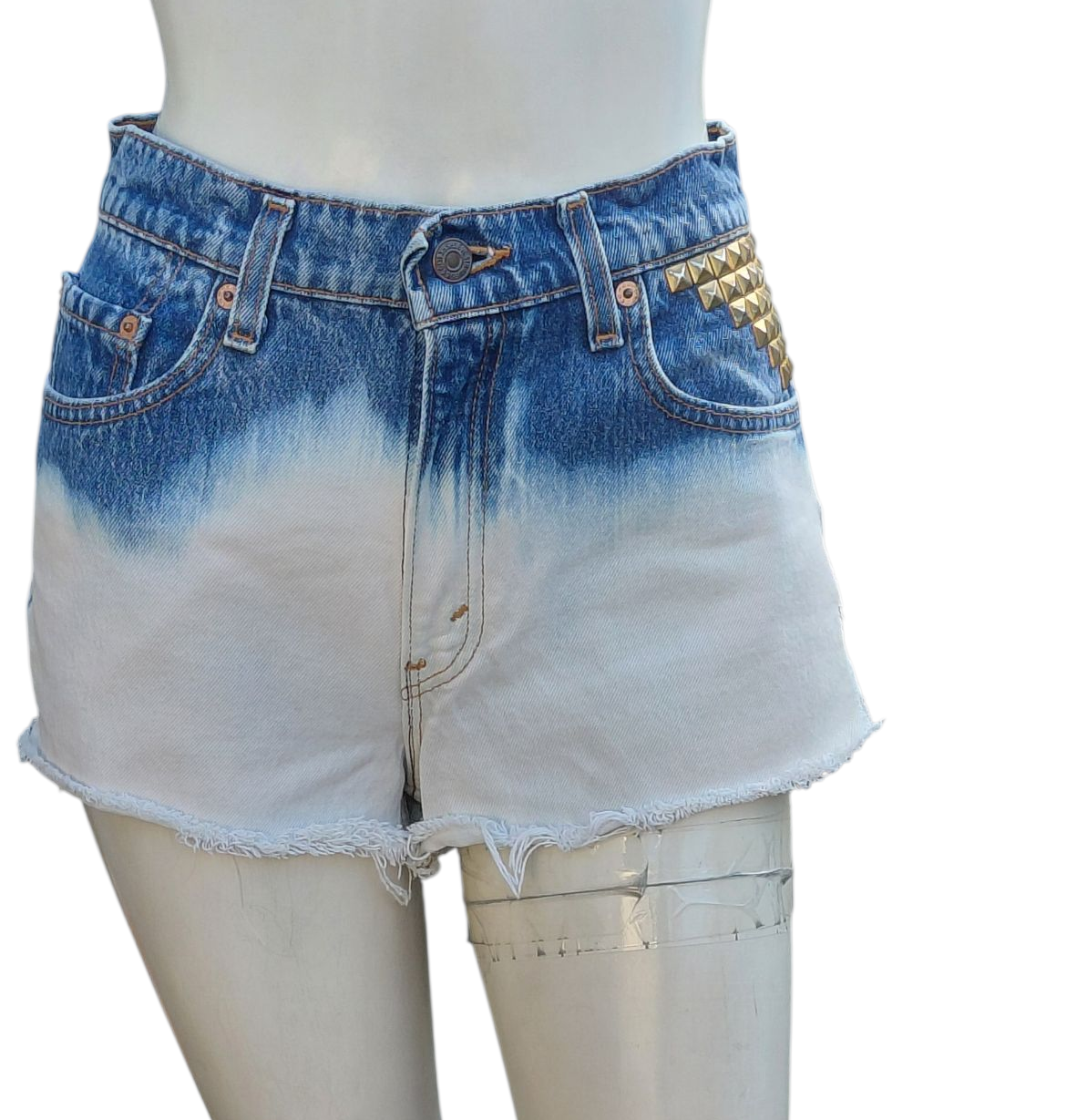 56733...Girls PRE-OWNED Levi 550 Acid Wash Shorts Size 5 Juniors