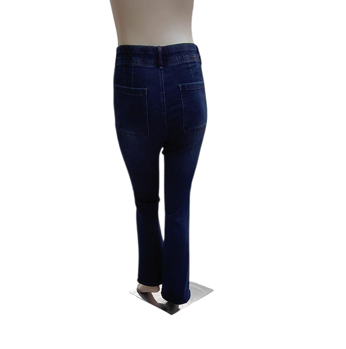 9334...Preowned Indigo Poppy Bootcut Jeans Size 12, 31" Inseam 11" Rise