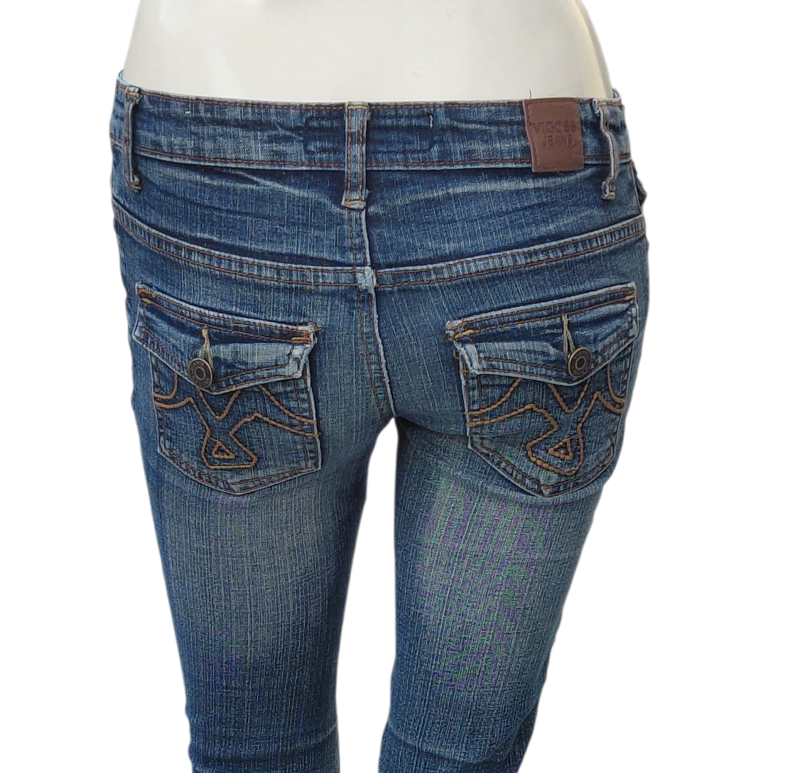 435613....Preowned Vigoss Skinny Jeans Jr. Size 12, W24" 26"Inseam 7"Rise