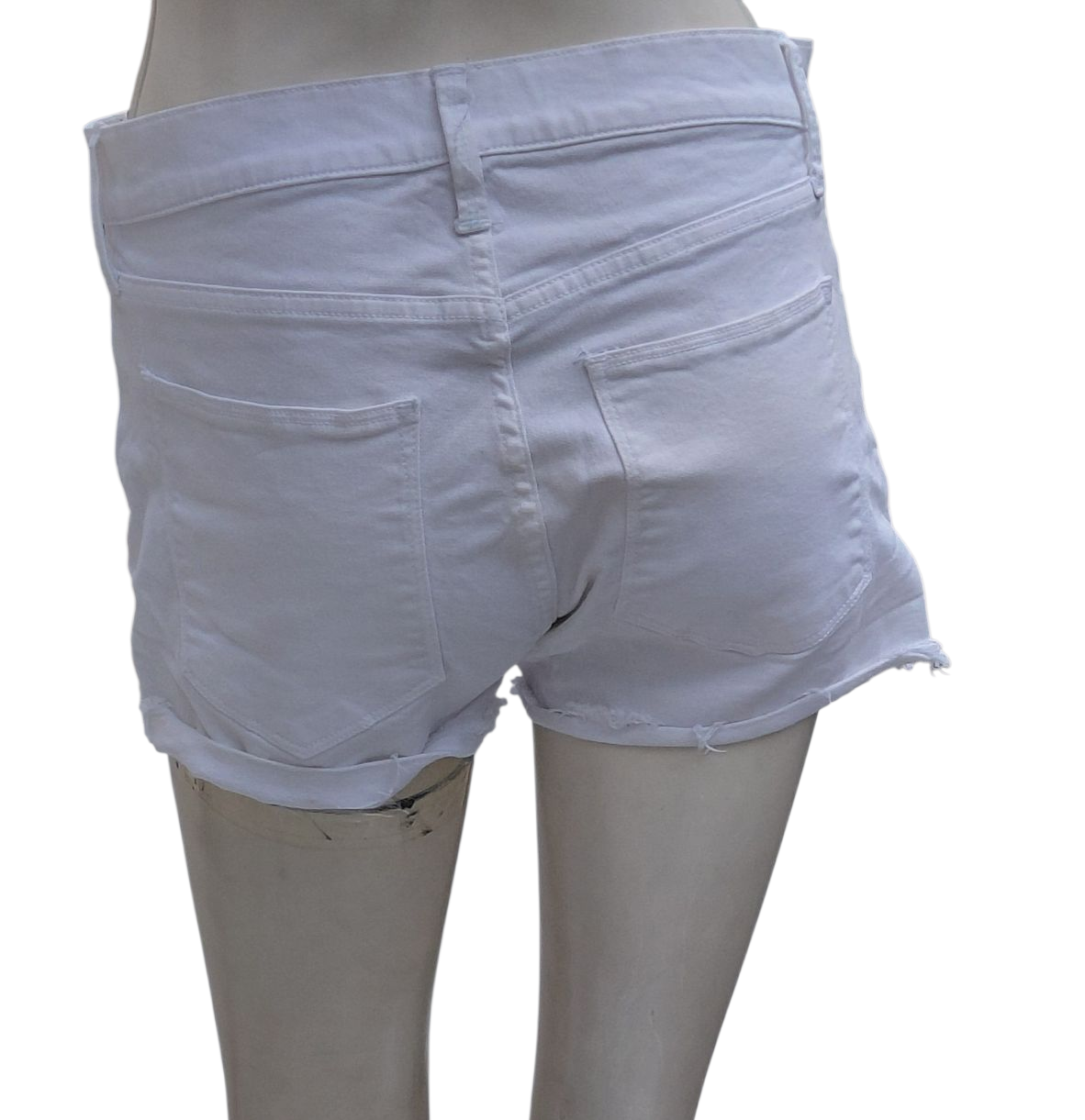 8242.....Preowned Women's Gap 1969 White Denim Shorts Size 27r