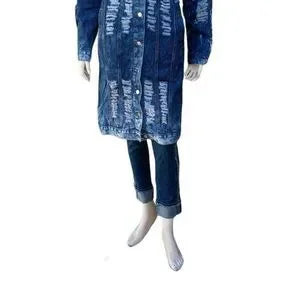 Thrill Long Jean Jacket Size Medium
