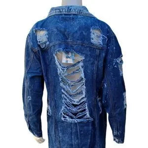 Thrill Long Jean Jacket Size Medium