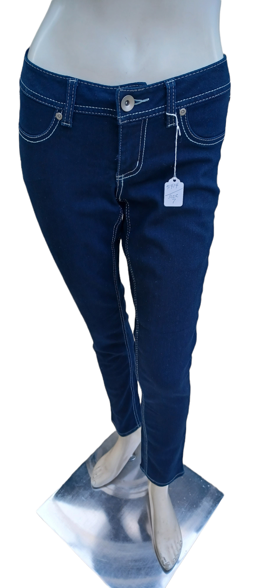 Sku 541412...Preowned Denim Skinny Jeans Size 7 Juniors