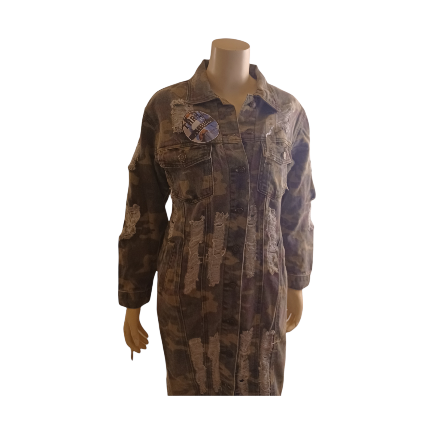 Thrill Ripped Collection Long Jacket