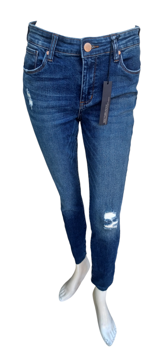 Sku 575623.....SeeThruSoul Ankle Skinny Jeans Size 27