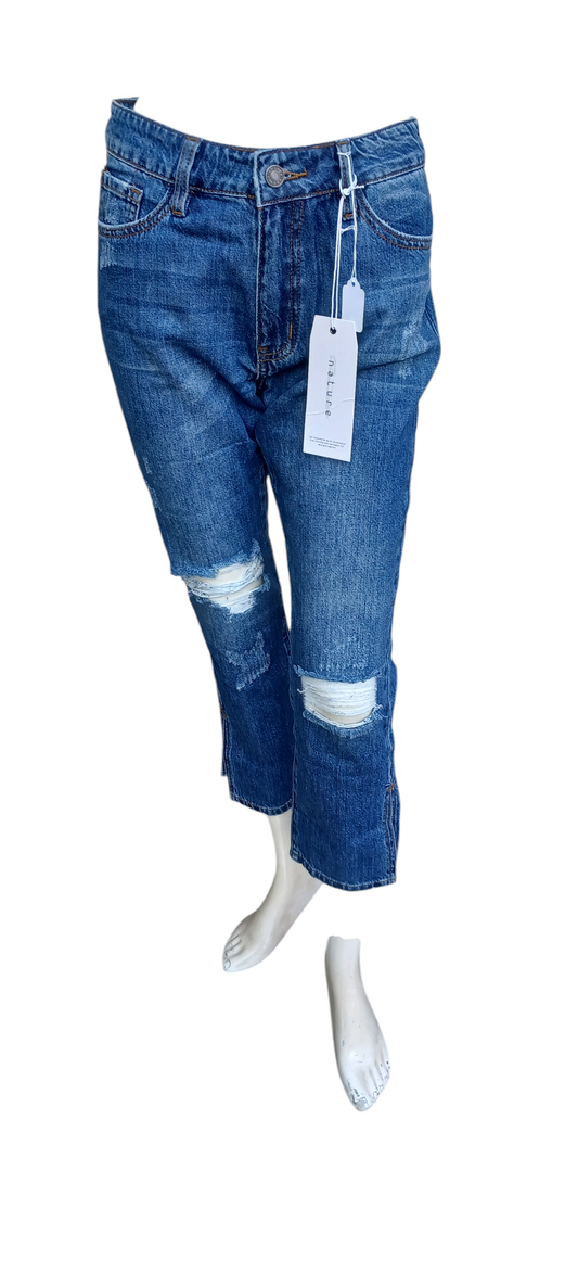 Sku 594031 Nature High Rise Straight Leg Ankle Crop Jeans Size 3/25