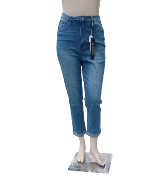 6776...NWT Nanette Lepore Super High Rise Straight Leg Jeans Size 14