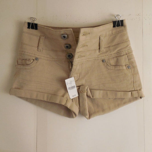 8154....NWT- Wet Seal Blue Asphalt Jean Shorts Size 1
