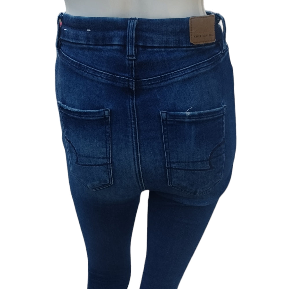 698510.....American Eagle Skinny Jeans Size 0 Short, W24", 26" Inseam 10" Rise