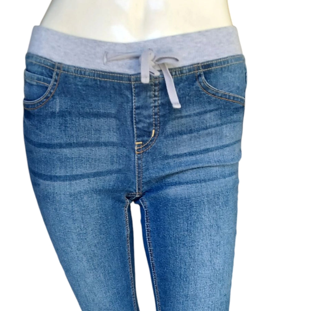 8169....Kids Justice Pull On Skinny Jeans Size 12, W24" 26" Inseam, 7" Rise