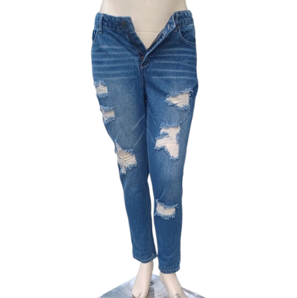 8182...Blue Spice Tapered Straight Leg Jeans Size 13, W32" 27" Inseam 11" Rise