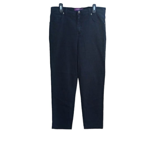 7009738.Gloria Vanderbilt BlkStraight leg Jeans Size 16, W34" 28"Inseam 11"Rise