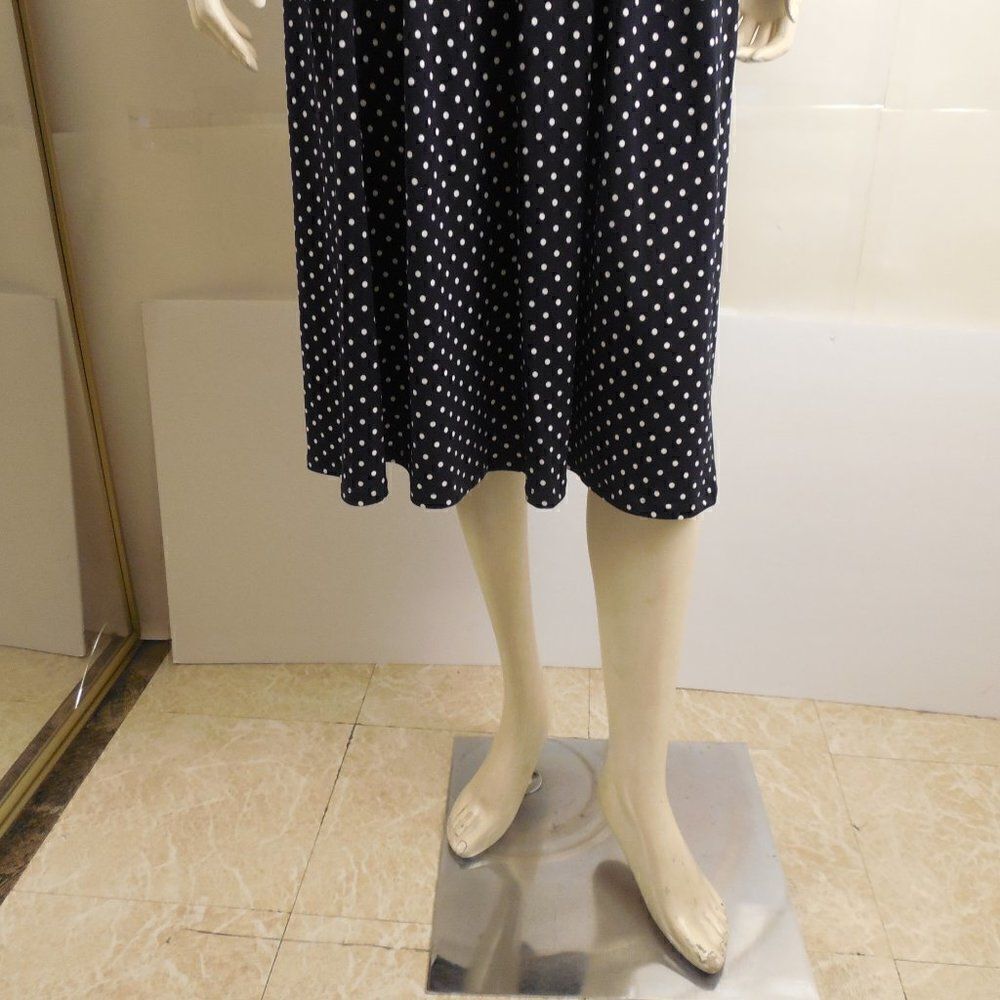 582712.....ADRIANNA PAPELL Printed Tie Neck Sleeveless Dress