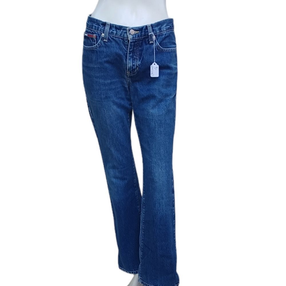 525731.......Tommy Bootcut Jeans Size 7, W28" 29 1/2"Inseam 9"Rise