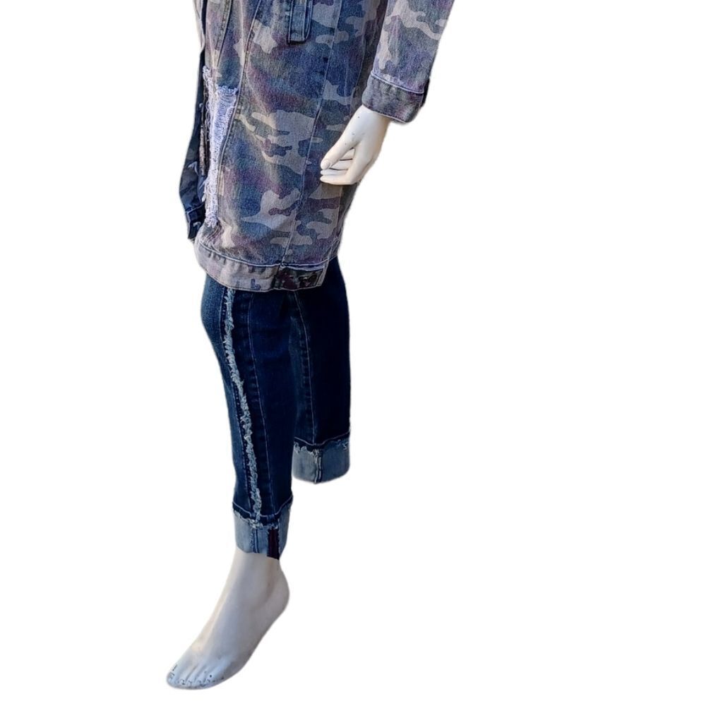 5696...Thrill Jeans Ripped Collection -Long Jacket
