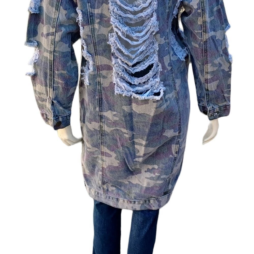 5696...Thrill Jeans Ripped Collection -Long Jacket