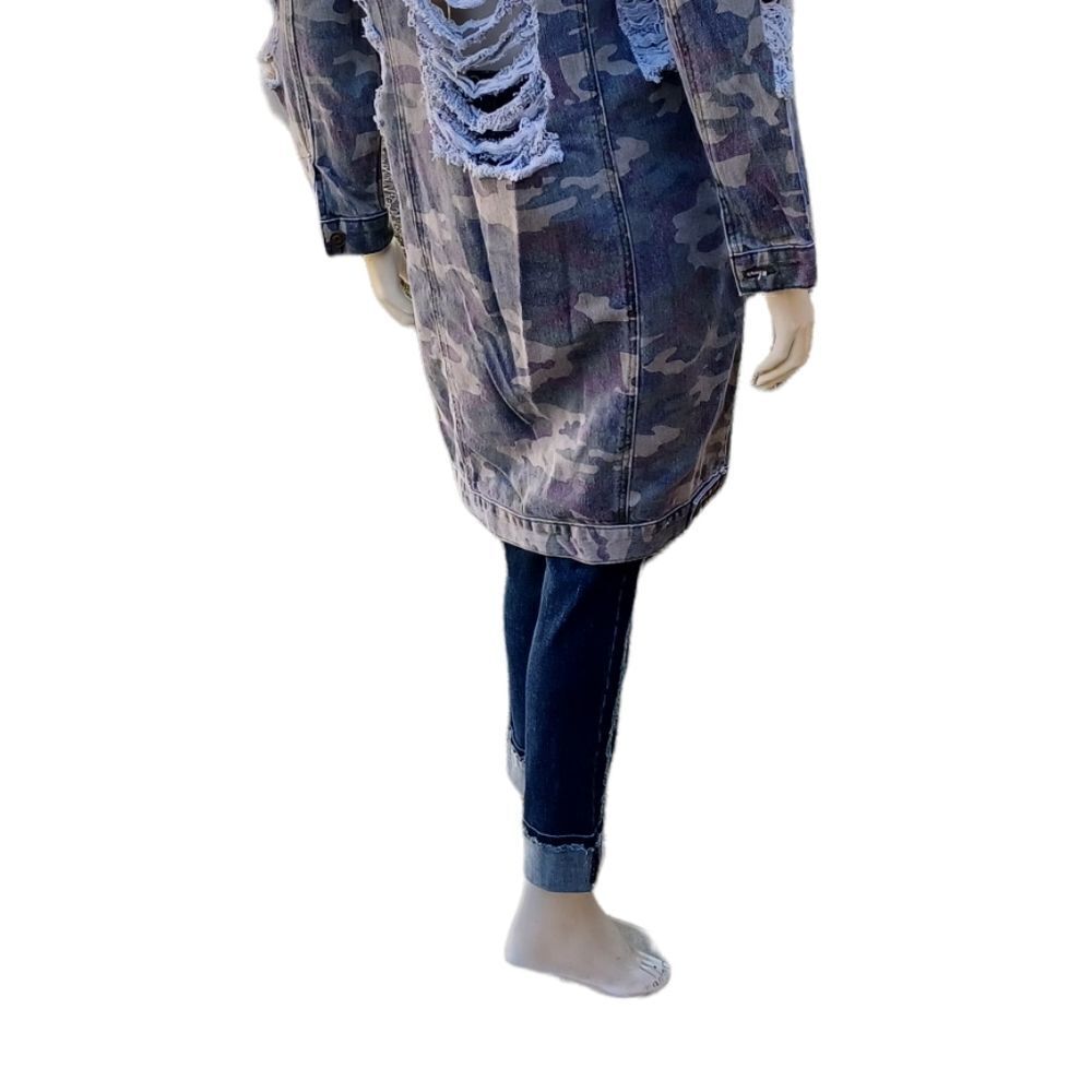 5696...Thrill Jeans Ripped Collection -Long Jacket